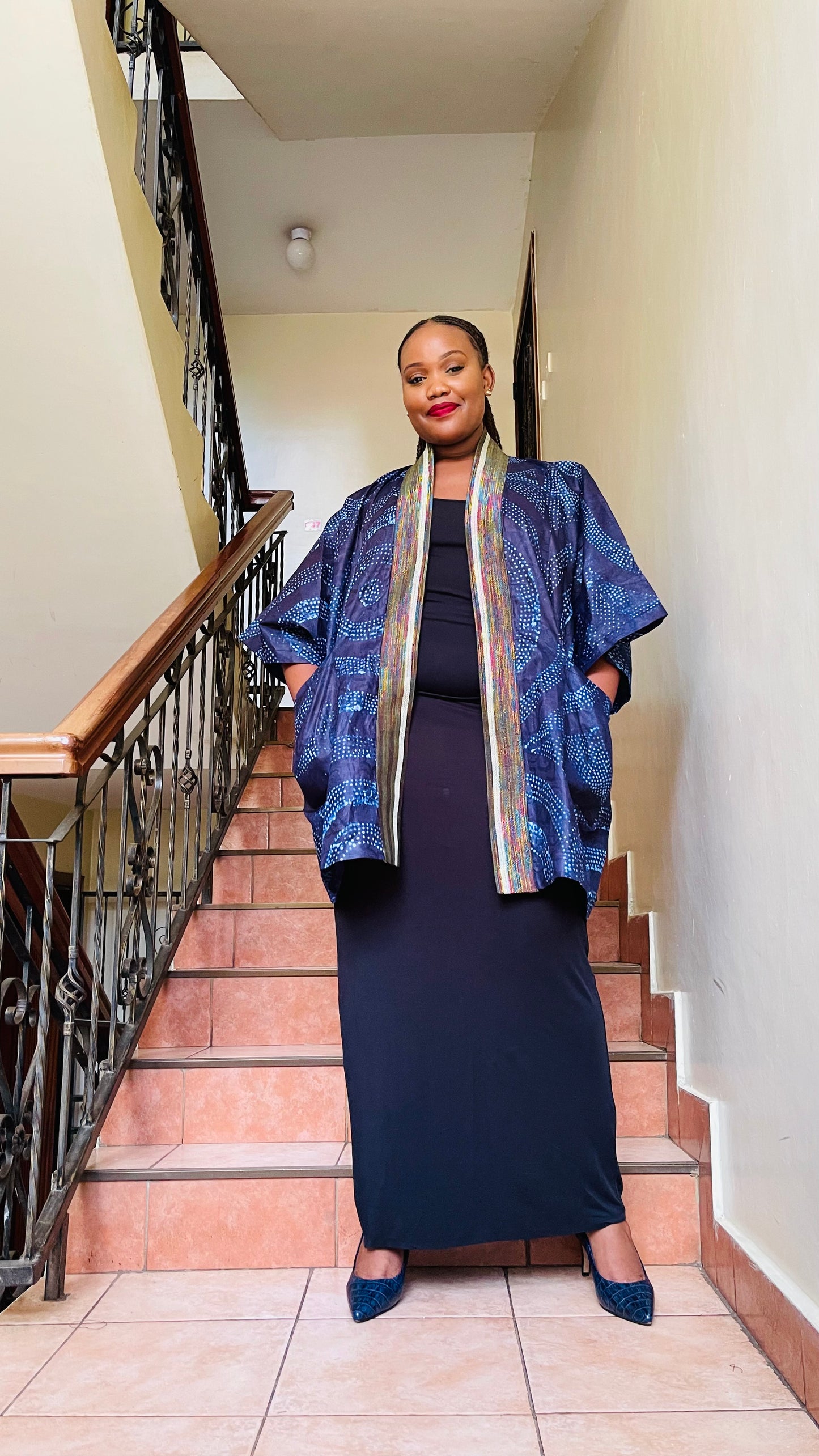 Jore - Adire and Aso-Oke mix kimono
