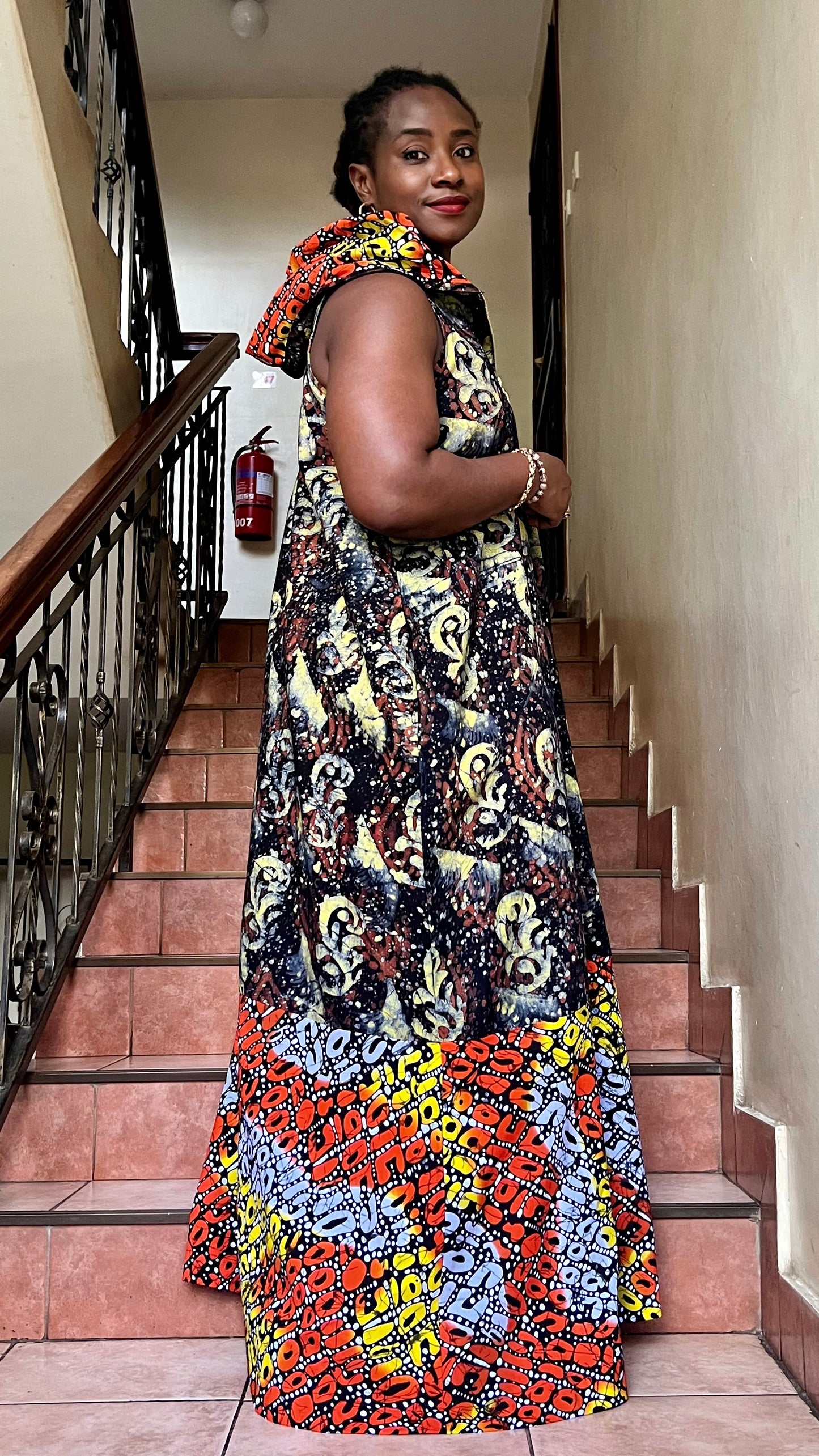 Oreke - African print and Batix mix dress