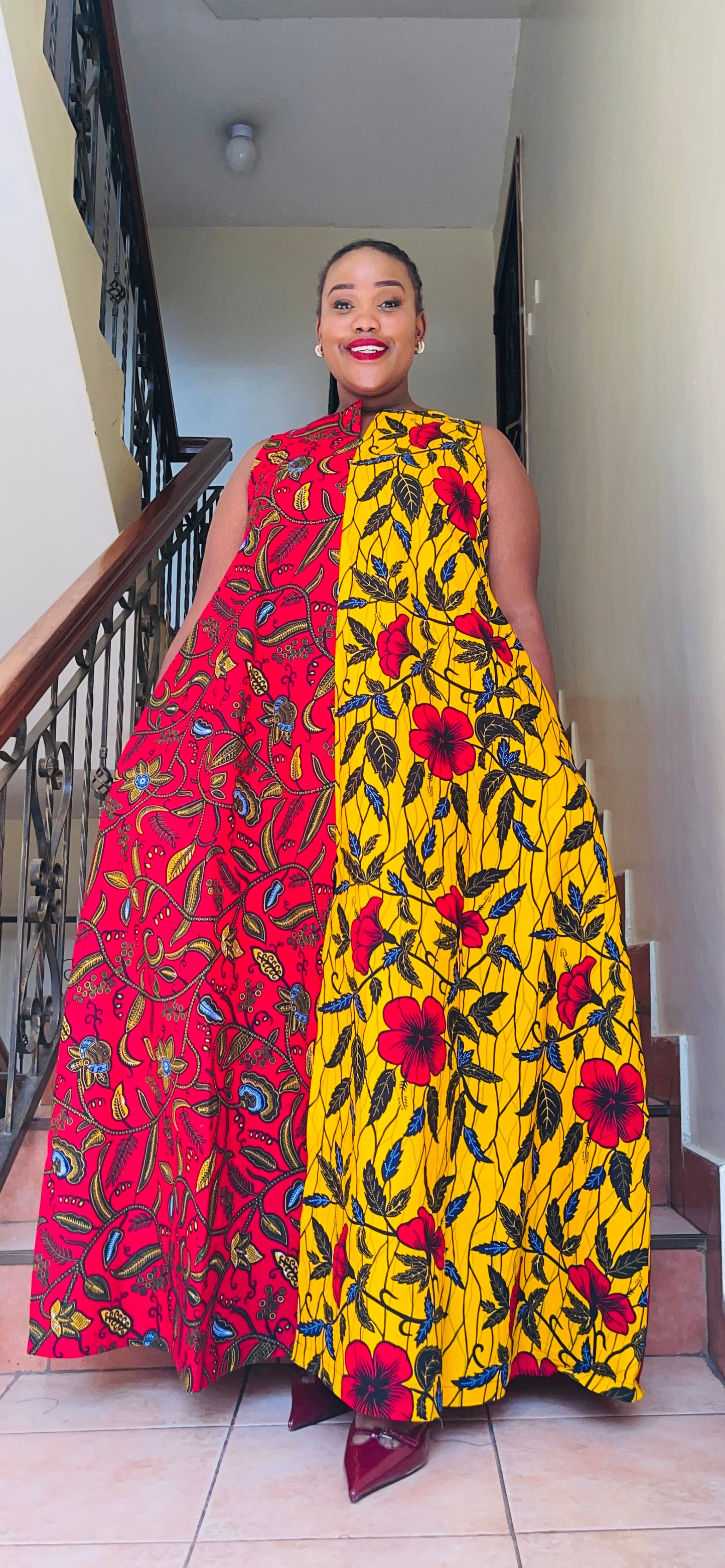 Split Combo - African Print Tent Dress
