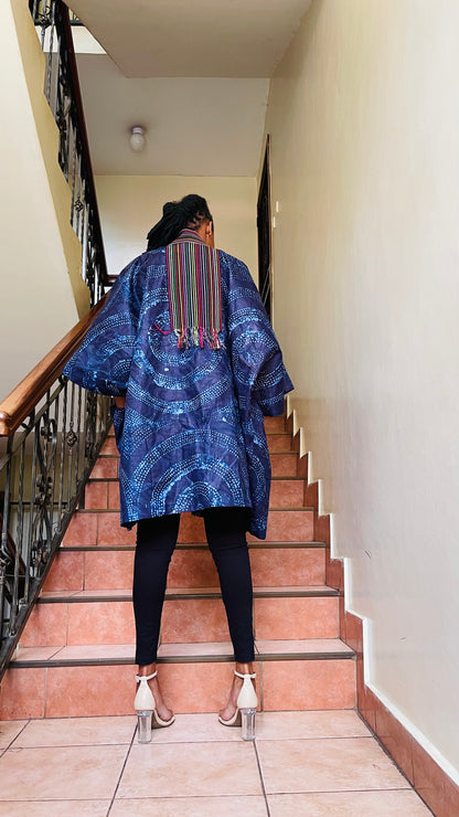 Jore - Adire and Aso-Oke mix kimono