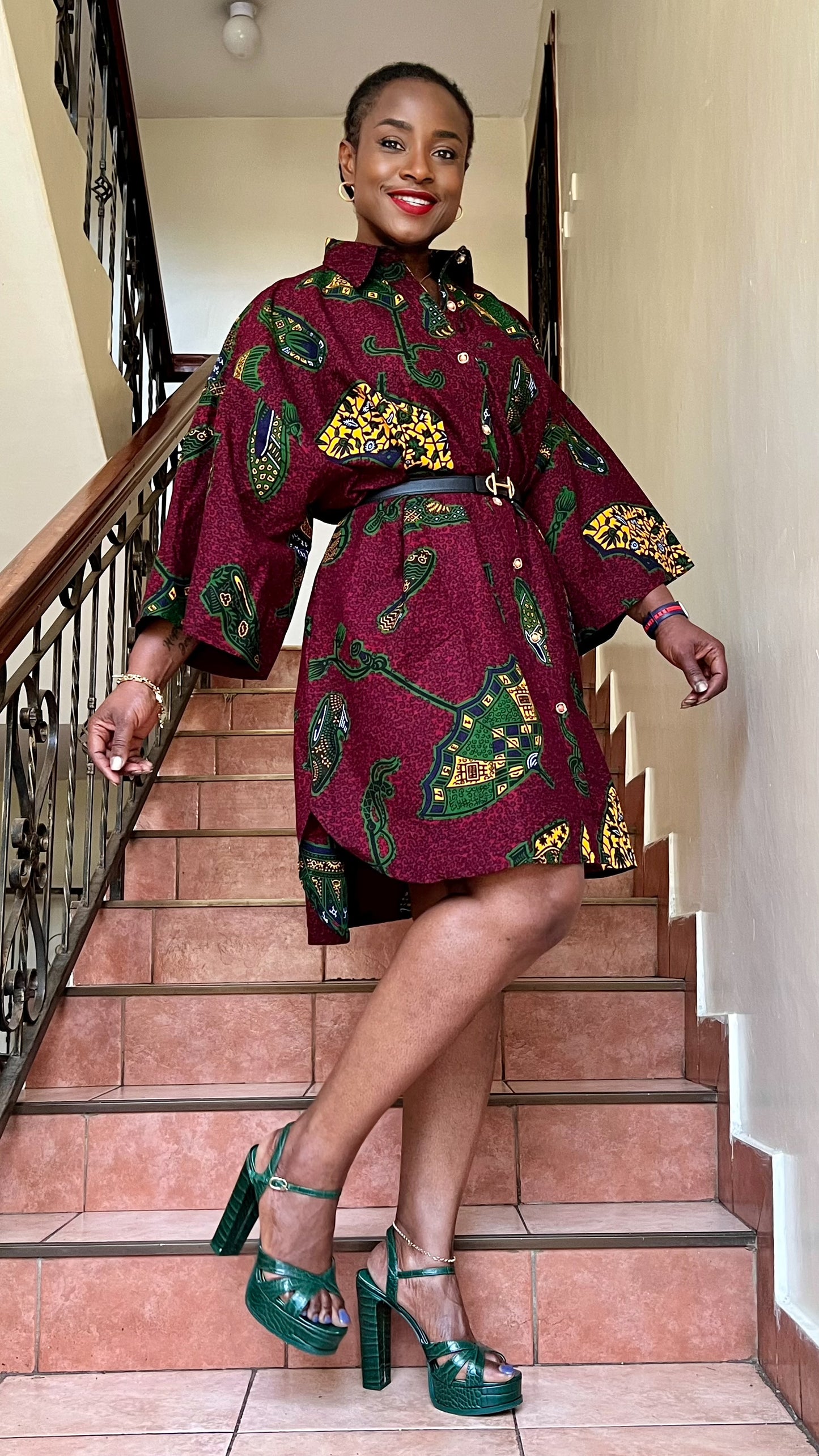 Buga - African print shirt dress