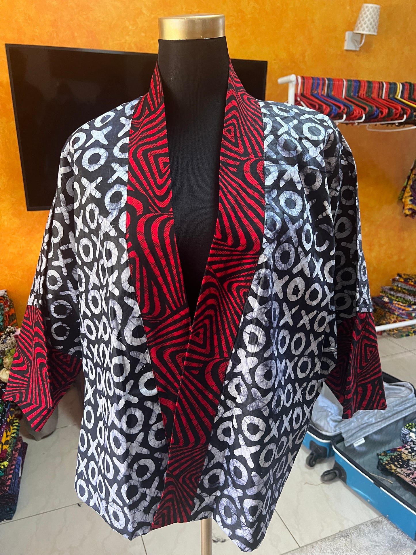 Ki-jacket - African print and Adiré palazzo set