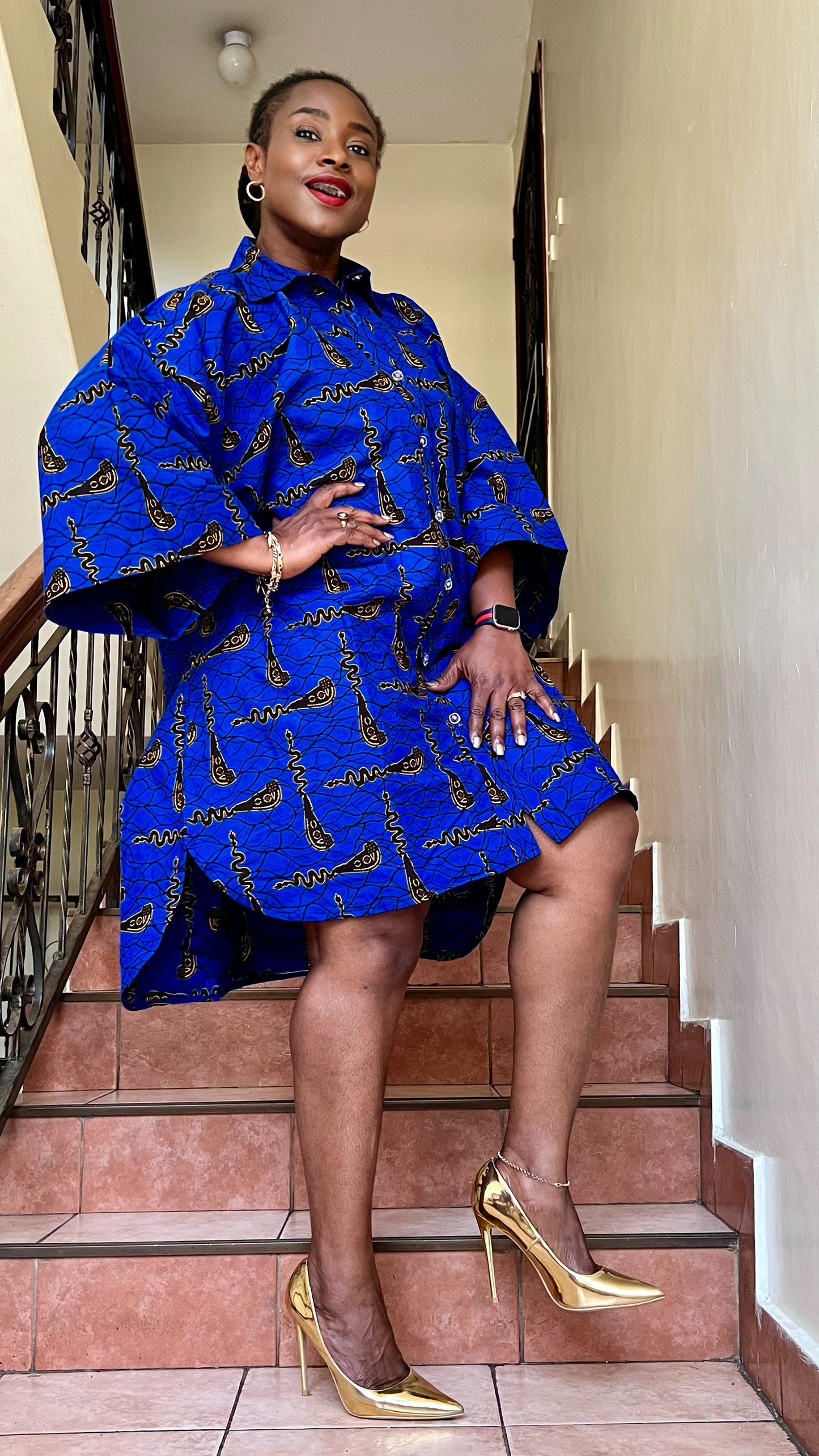 Buga - African print shirt dress