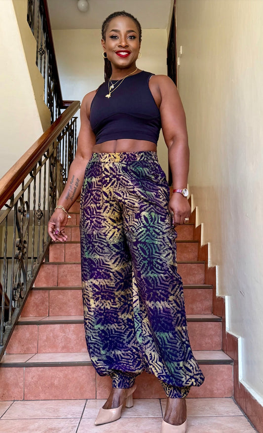 Baraka - Carrot leg adire pants