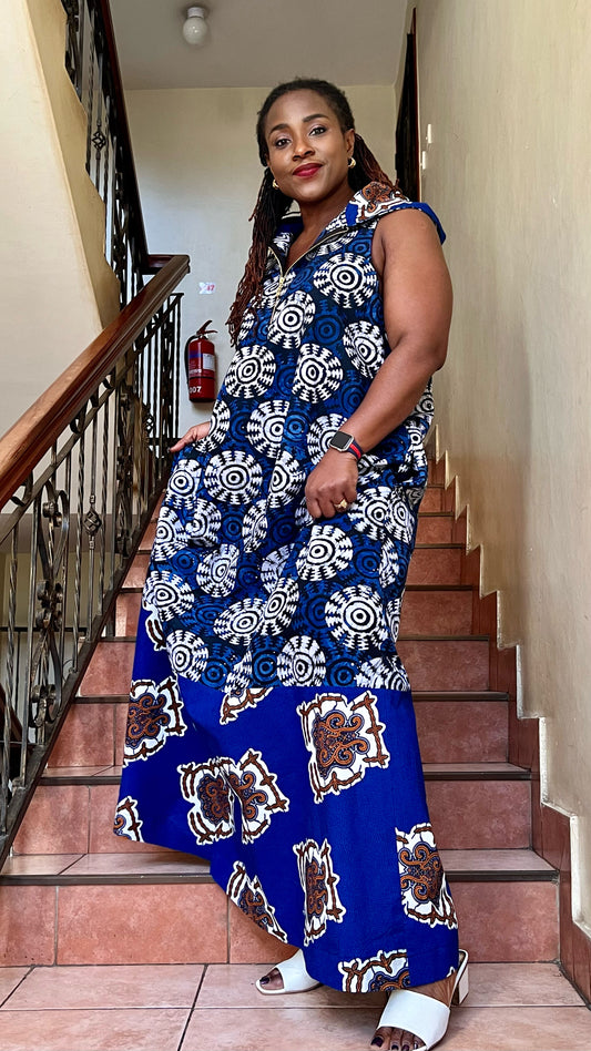 Oreke - African print and Batix mix dress