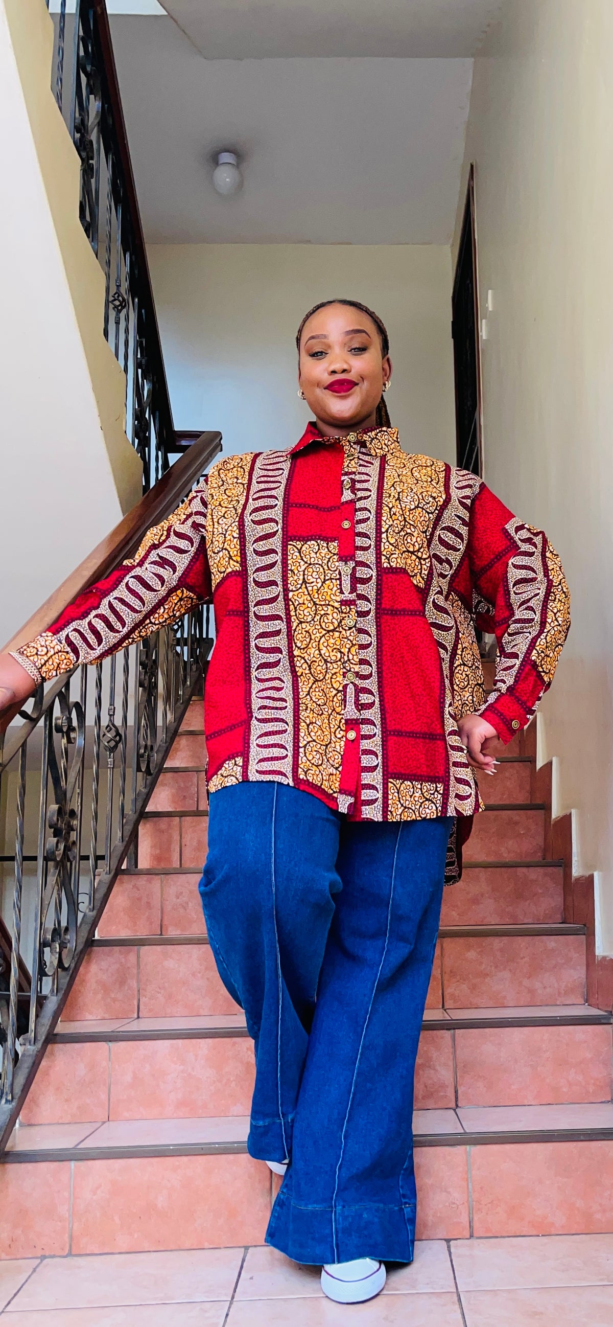 Bhati- African print oversized shirt