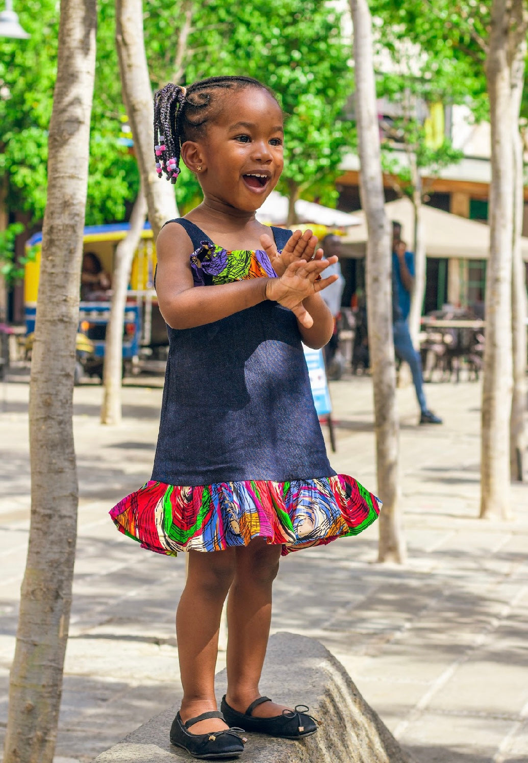 Sky kiddies denim dress