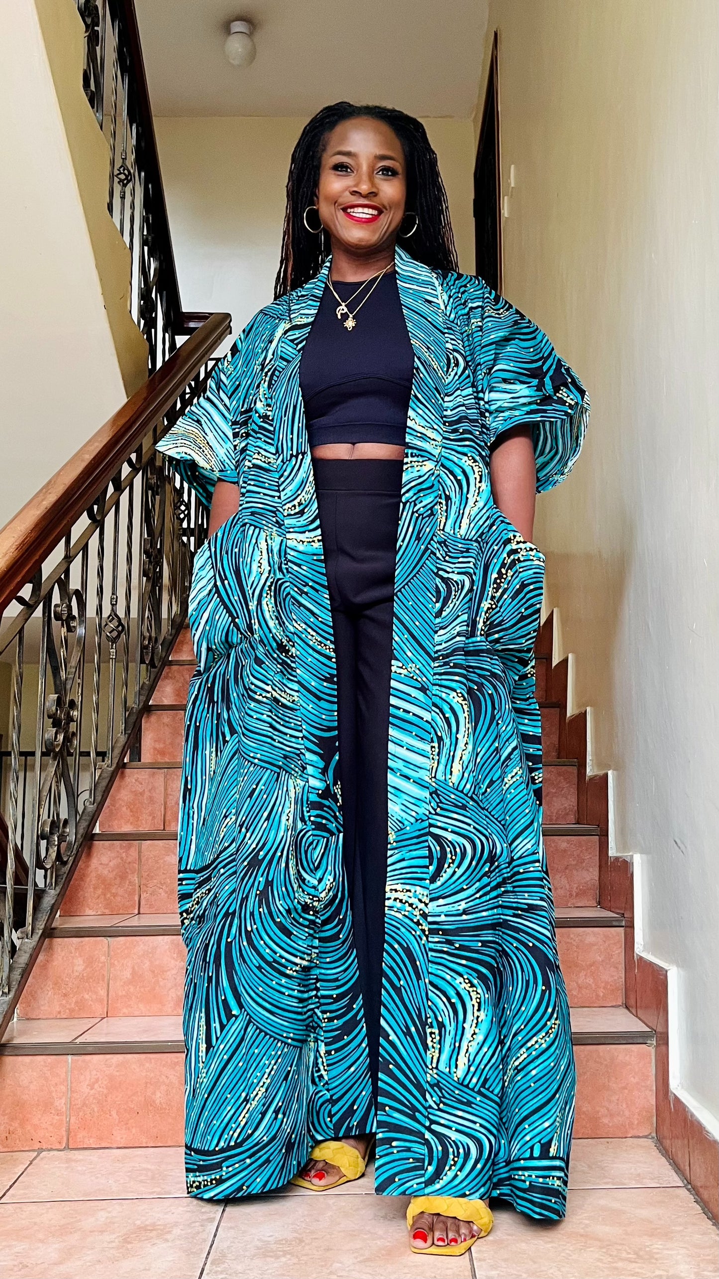 Mono Kimono Long - African Print