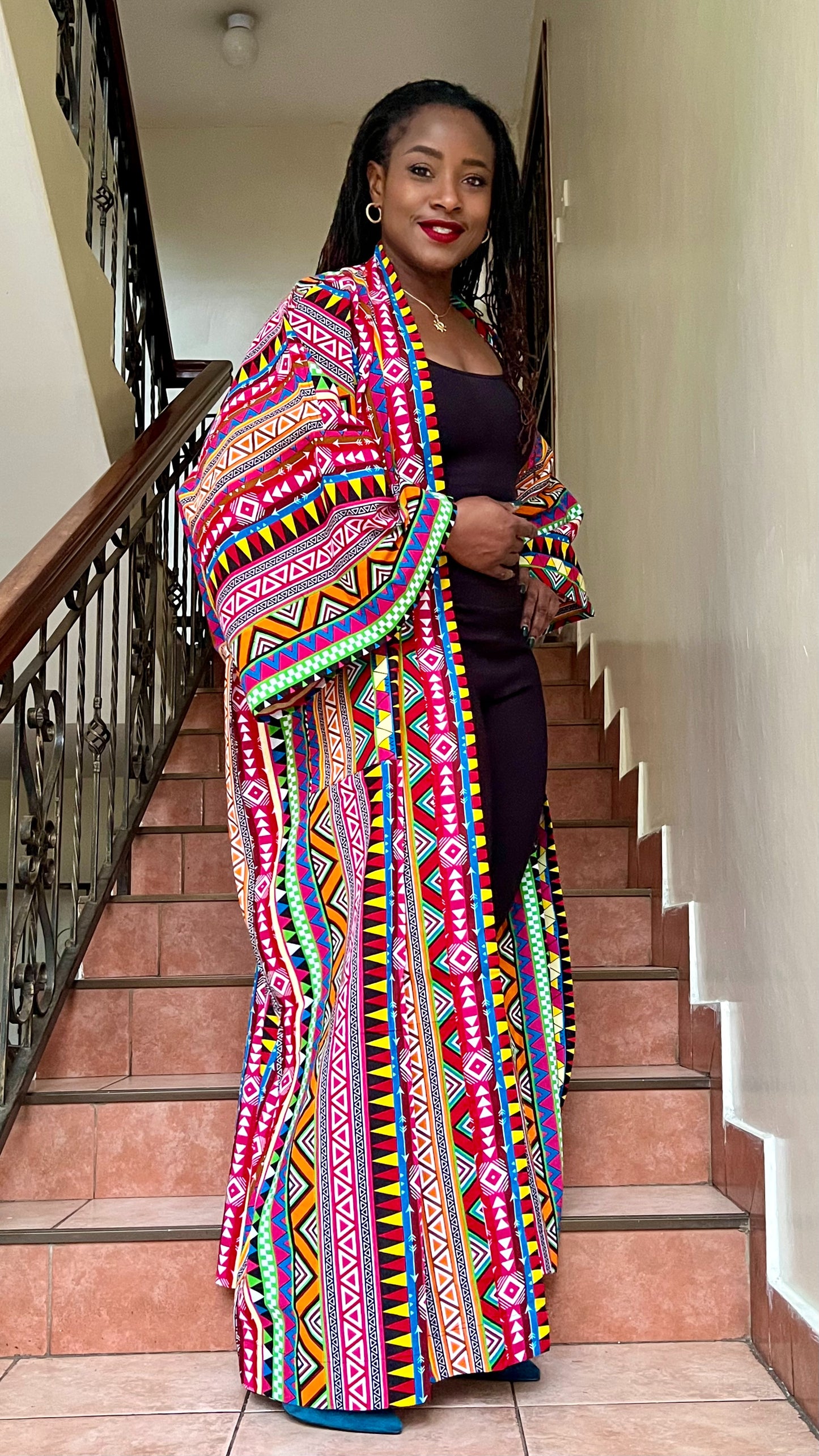 Nebo - African print Kimono