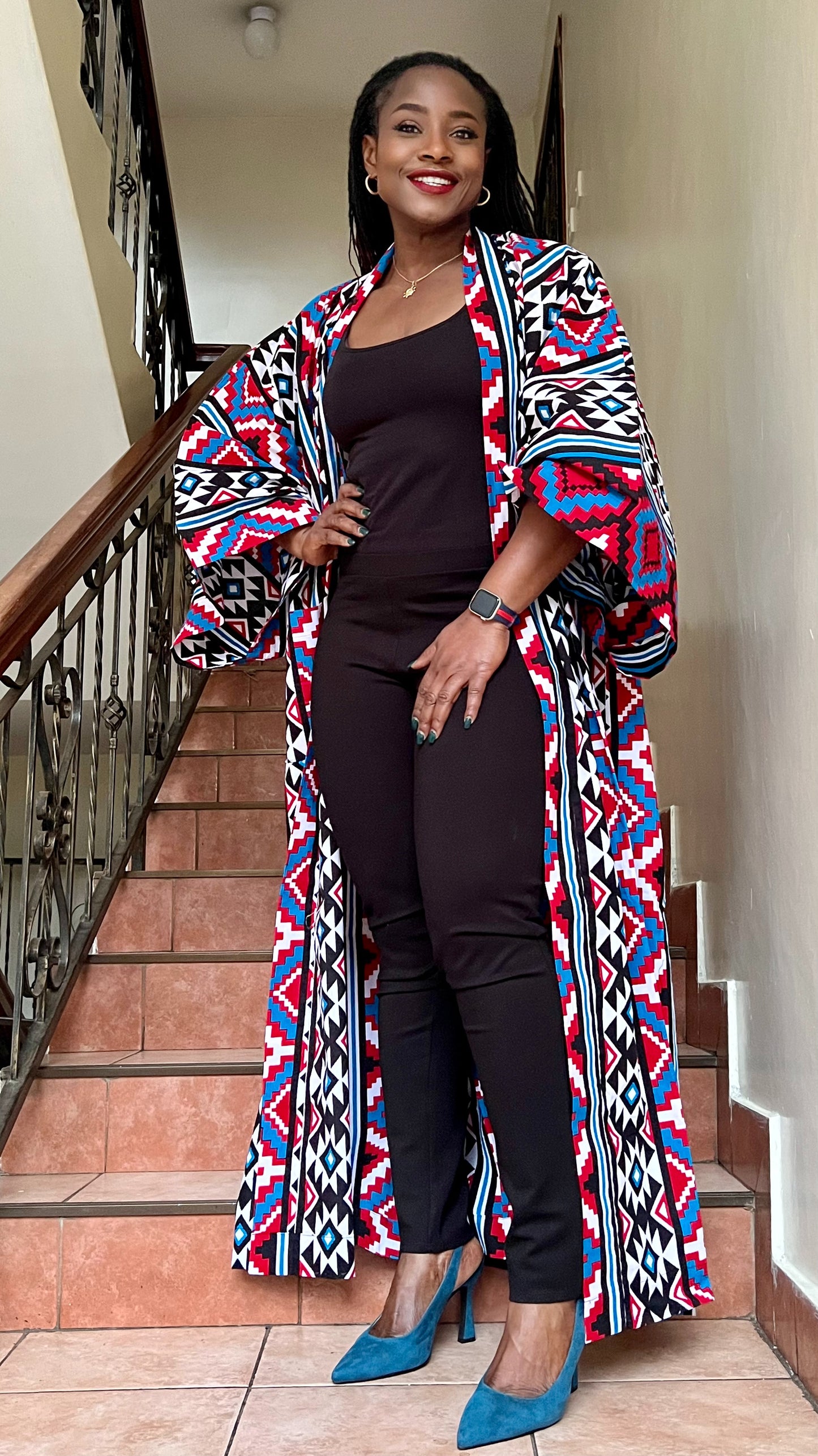 Nebo - African print Kimono