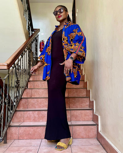 Boogie - African Print Women's oversized shirt