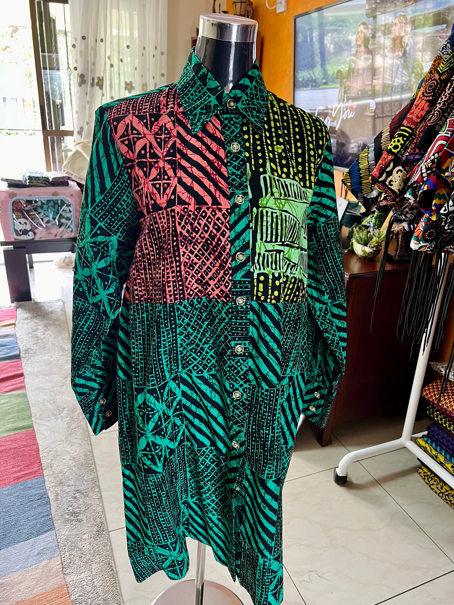 Dire - African print Shirt Dress