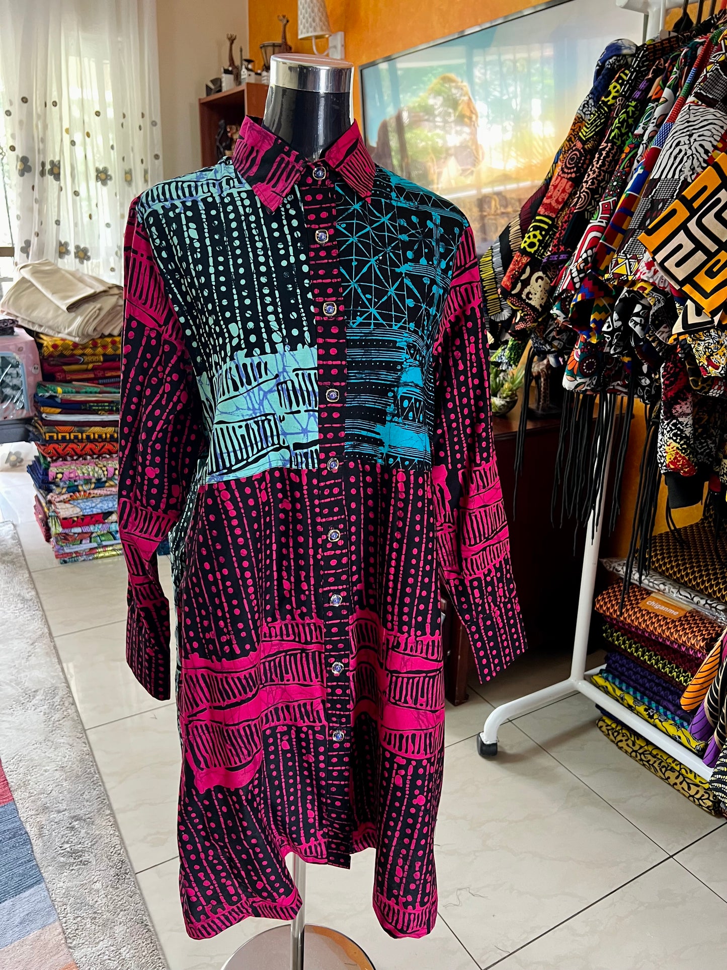 Dire - African print Shirt Dress