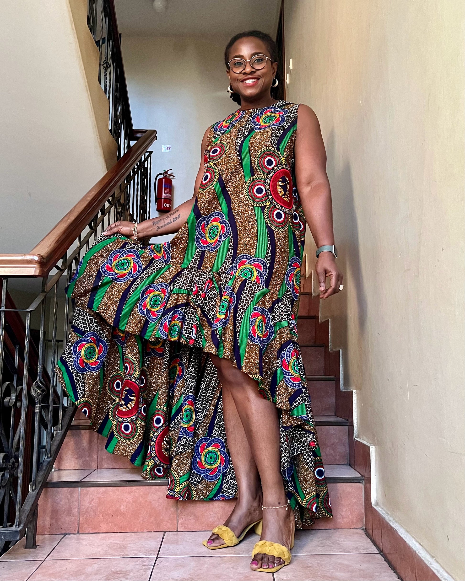 Taipei Flow - African Print Dress M - XL / TP6 Taipei Flow - African Print Dress M - XL / TP6